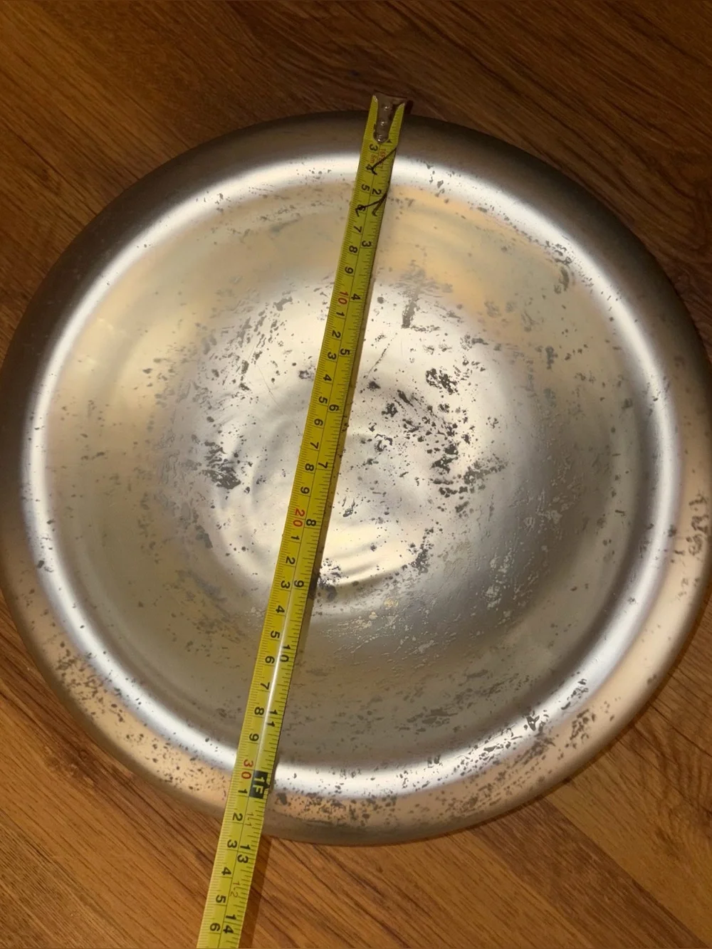 Crate&Barrel Metal Serving Bowl in Brushed Silver